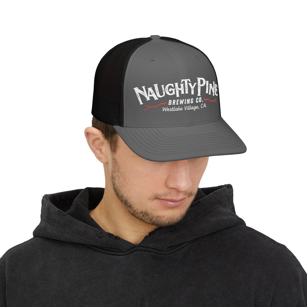 Naughty Pine Brewing Co. Trucker Cap — Vintage Brewery Snapback Hat