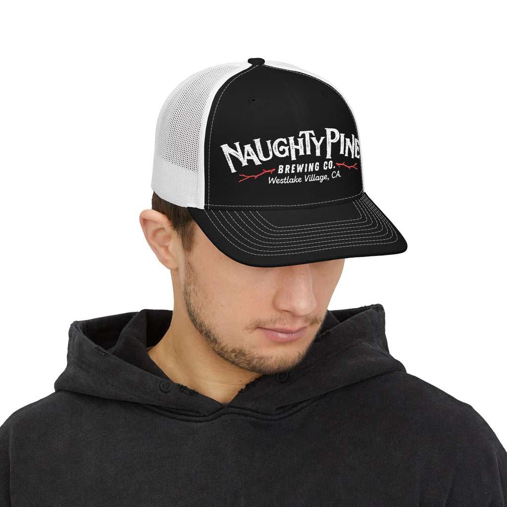Naughty Pine Brewing Co. Trucker Cap — Vintage Brewery Snapback Hat