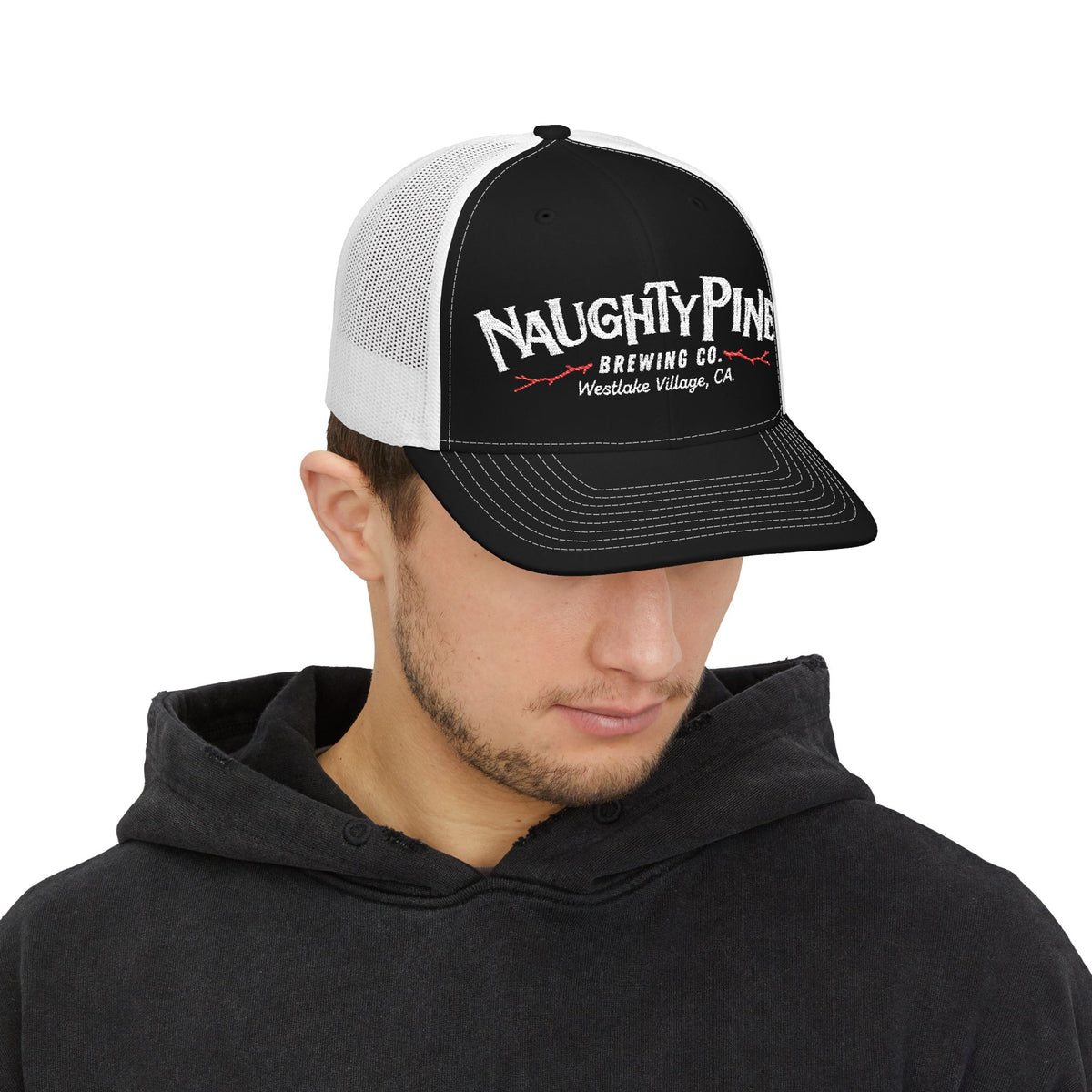 Naughty Pine Brewing Co. Trucker Cap — Vintage Brewery Snapback Hat