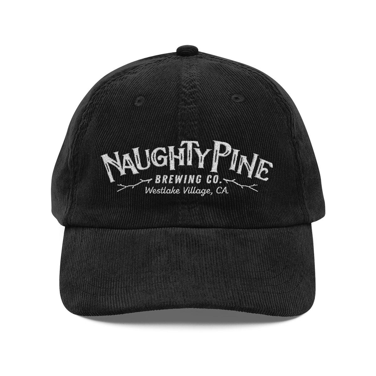 Naughty Pine embroidered cap | Corduroy vintage dad hat
